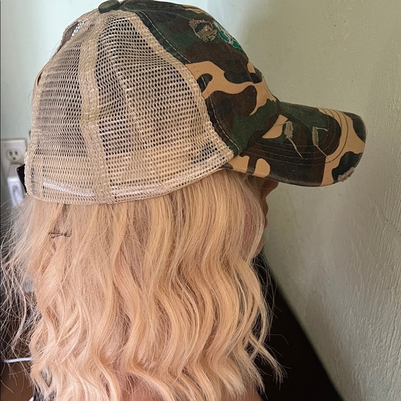 #1378** Unisex Camouflage Baseball Cap W/ WHT Logo - Picture 5 of 9